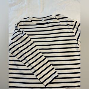 Women’s JCrew Navy and White Stripe Top XL